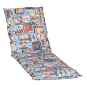Liegen-Auflage 'Turin' blau/beige 58 x 191 x 8 cm