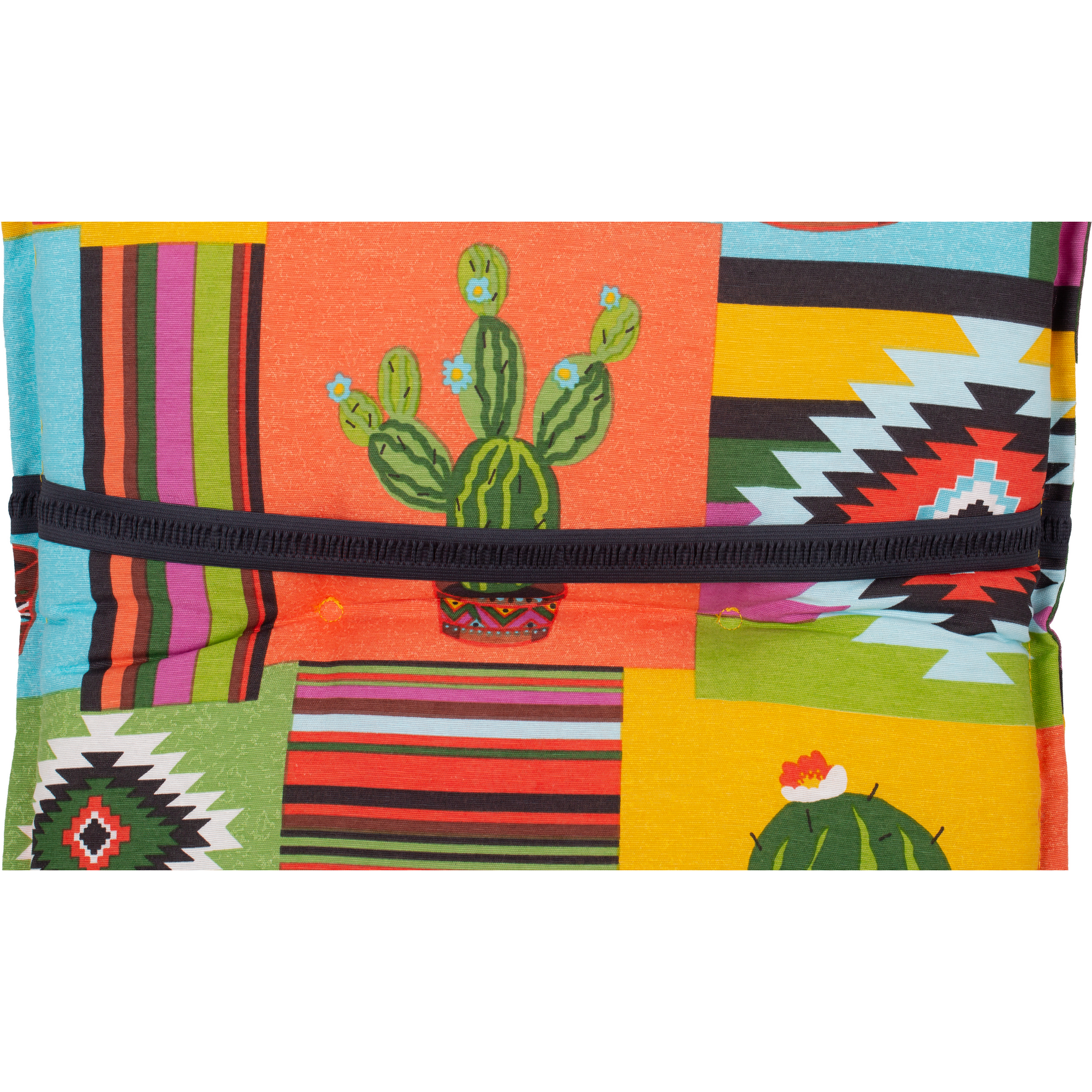 Niedriglehner-Auflagen-Set 'Turin' bunt 46 x 98 x 8 cm 4 Stück