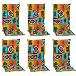 Hochlehner-Auflagen-Set 'Turin' bunt 46 x 118 x 8 cm 6 Stück