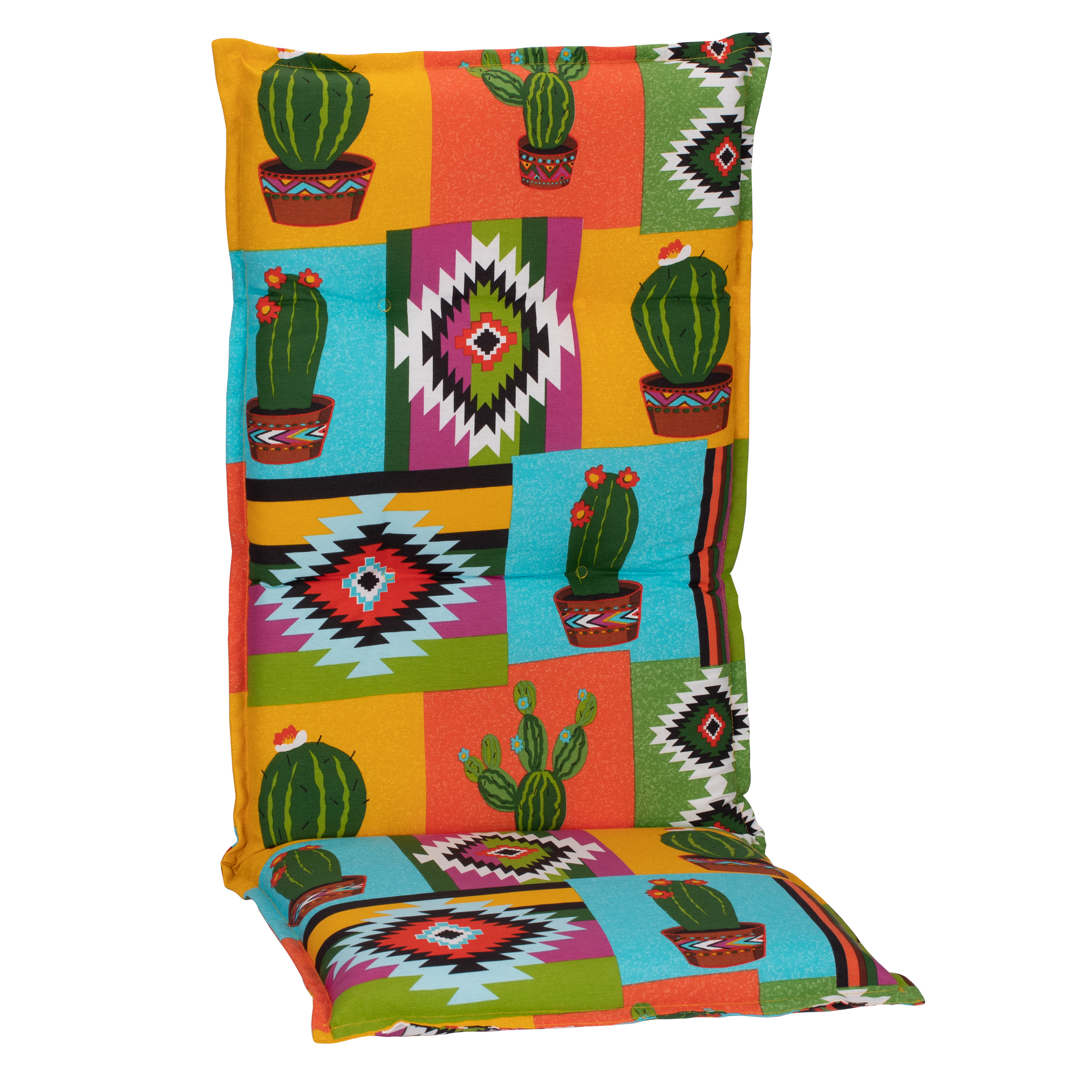 Hochlehner-Auflagen-Set 'Turin' bunt 46 x 118 x 8 cm 6 Stück