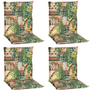 Niedriglehner-Auflagen-Set 'Turin' grün 46 x 98 x 8 cm 4 Stück