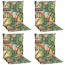 Niedriglehner-Auflagen-Set 'Turin' grün 46 x 98 x 8 cm 4 Stück
