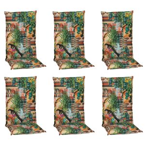 Hochlehner-Auflagen-Set 'Turin' grün 46 x 118 x 8 cm 6 Stück