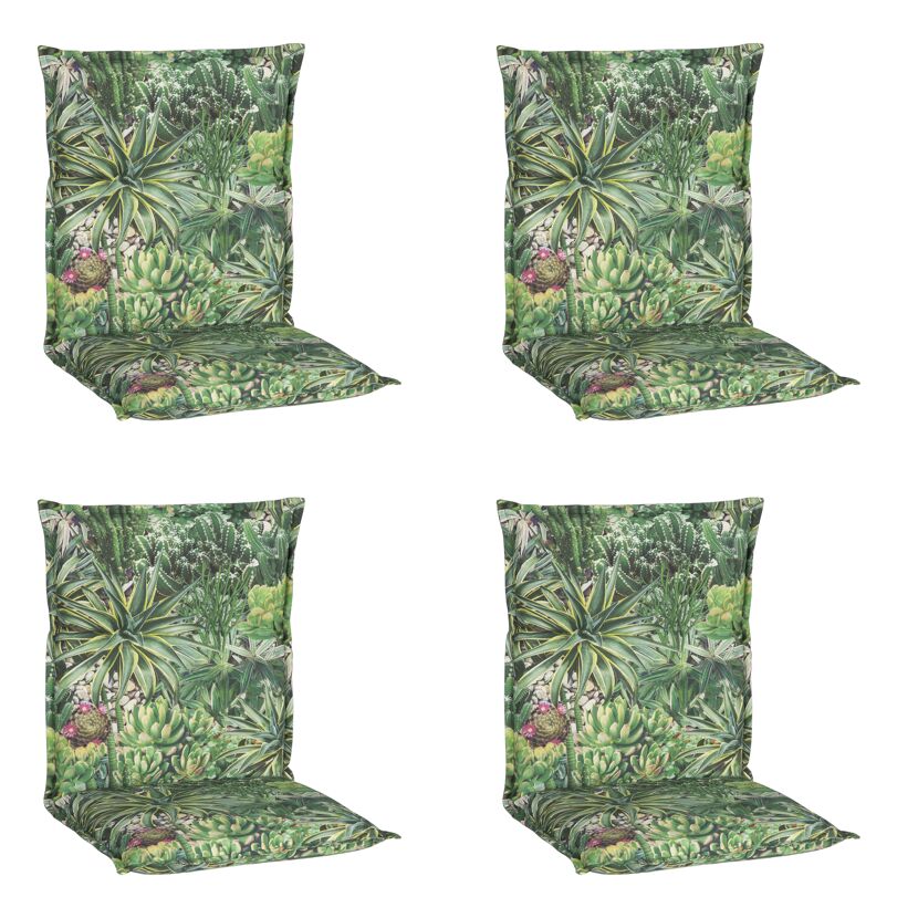 Niedriglehner-Auflagenset 'Tegernsee' grün 46 x 98 x 8 cm 4 Stück