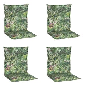 Niedriglehner-Auflagen-Set 'Turin' grün 46 x 98 x 8 cm 4 Stück
