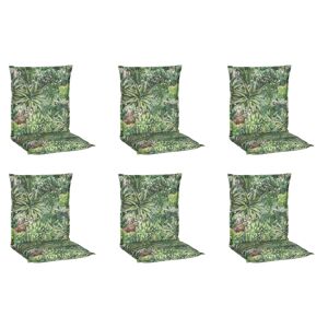 Niedriglehner-Auflagen-Set 'Turin' grün 46 x 98 x 8 cm 6 Stück