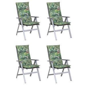 Hochlehner-Auflagen-Set 'Turin' grün 46 x 118 x 8 cm 4 Stück