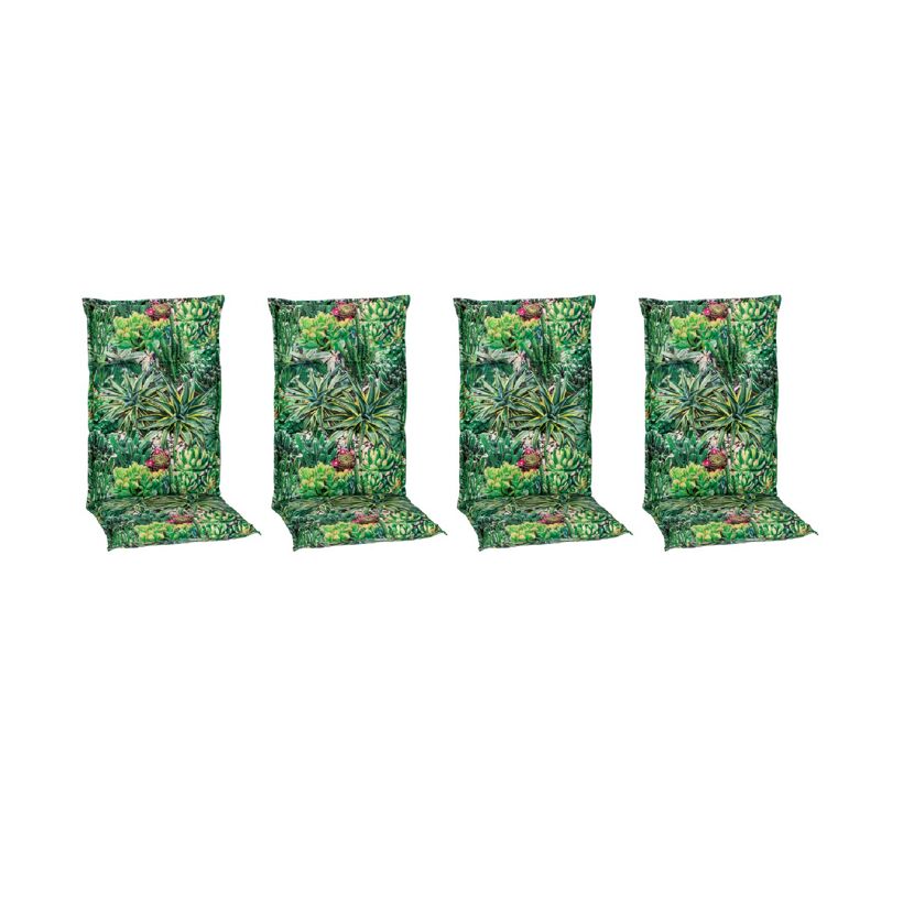 Hochlehner-Auflagenset 'Tegernsee' grün 46 x 118 x 8 cm 4 Stück