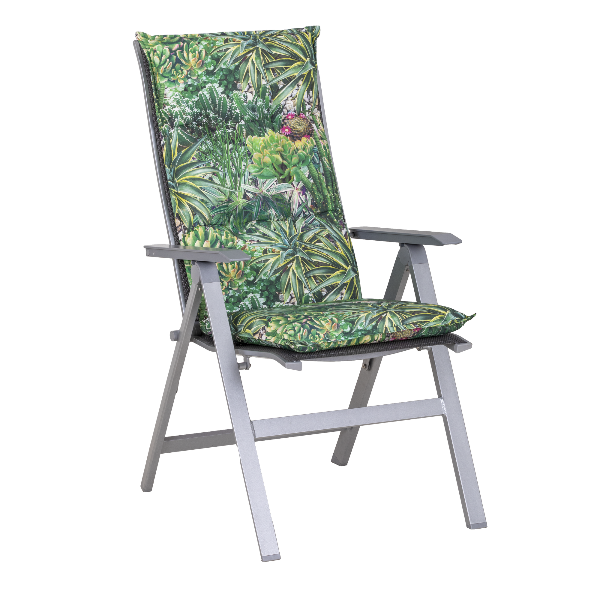 Hochlehner-Auflagen-Set 'Turin' grün 46 x 118 x 8 cm 6 Stück