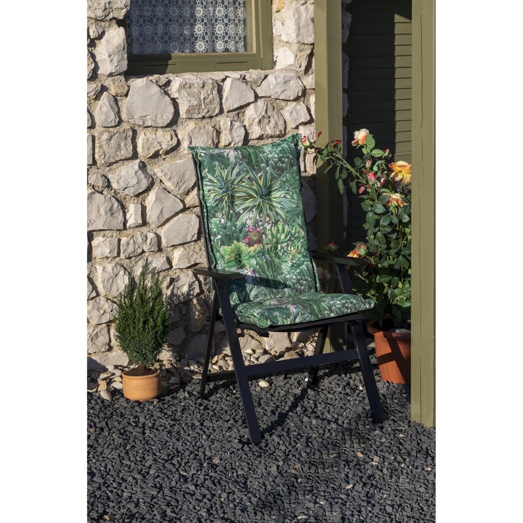 Hochlehner-Auflagenset 'Tegernsee' grün 46 x 118 x 8 cm 6 Stück