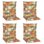 Niedriglehner-Auflagen-Set 'Turin' mehrfarbig 46 x 98 x 8 cm 4 Stück