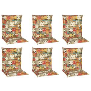 Niedriglehner-Auflagen-Set 'Turin' mehrfarbig 46 x 98 x 8 cm 6 Stück