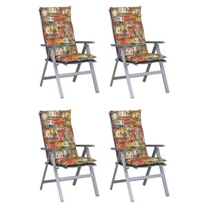 Hochlehner-Auflagen-Set 'Turin' mehrfarbig 46 x 118 x 8 cm 4 Stück