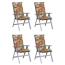 Hochlehner-Auflagen-Set 'Turin' mehrfarbig 46 x 118 x 8 cm 4 Stück