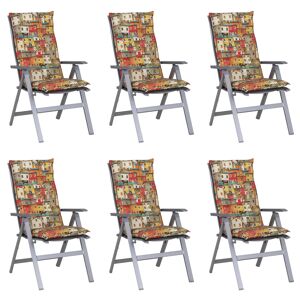 Hochlehner-Auflagen-Set 'Turin' mehrfarbig 46 x 118 x 8 cm 6 Stück