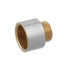 Reduzier-Hahnverlängerung Messing verchromt 1/2" IG x 3/8" AG