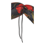 Niedriglehner-Auflagen-Set 'Turin' rot/grau 46 x 98 x 8 cm 4 Stück