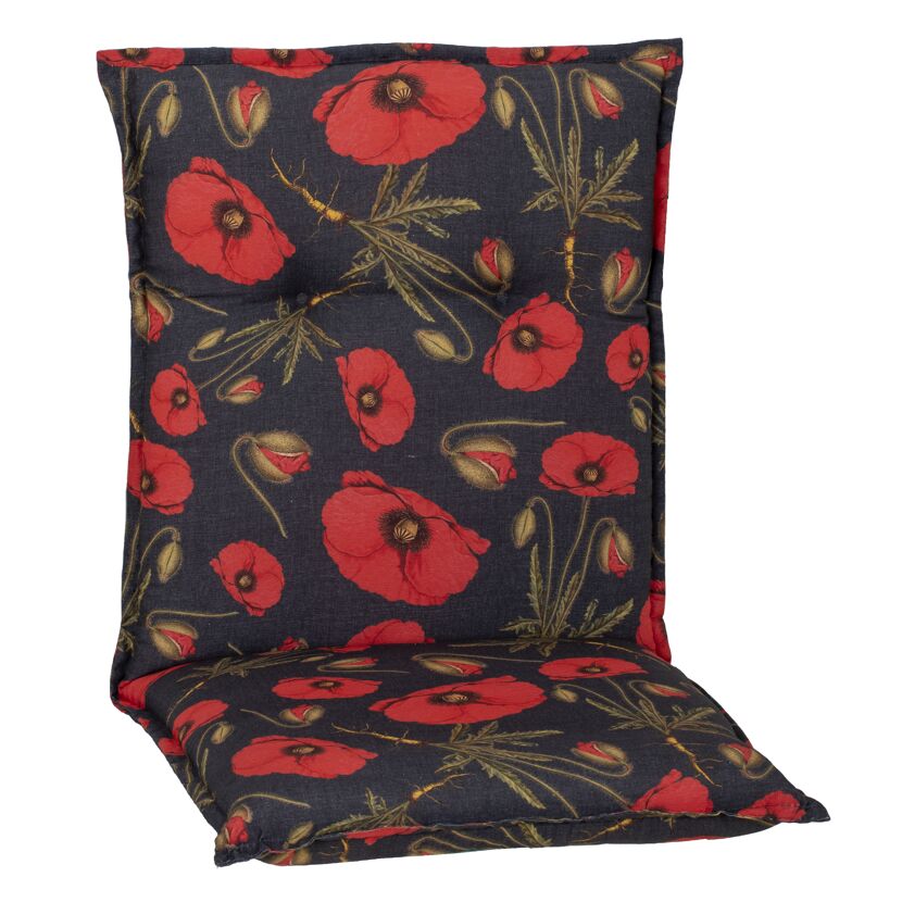 Niedriglehner-Auflagenset 'Trondheim' rot/grau 46 x 98 x 8 cm 4 Stück