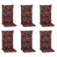 Hochlehner-Auflagen-Set 'Turin' rot/grau 46 x 118 x 8 cm 6 Stück