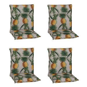 Niedriglehner-Auflagen-Set 'Turin' grün/gelb 46 x 98 x 8 cm 4 Stück