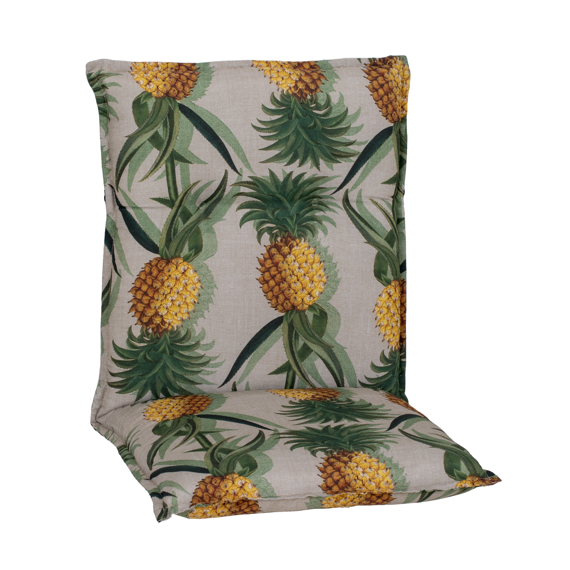 Niedriglehner-Auflagen-Set 'Turin' grün/gelb 46 x 98 x 8 cm 4 Stück