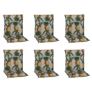 Niedriglehner-Auflagen-Set 'Turin' grün/gelb 46 x 98 x 8 cm 6 Stück