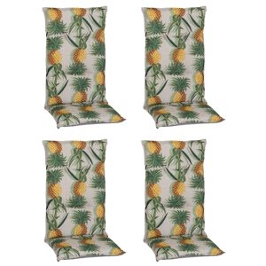 Hochlehner-Auflagen-Set 'Turin' grün/gelb 46 x 118 x 8 cm 4 Stück