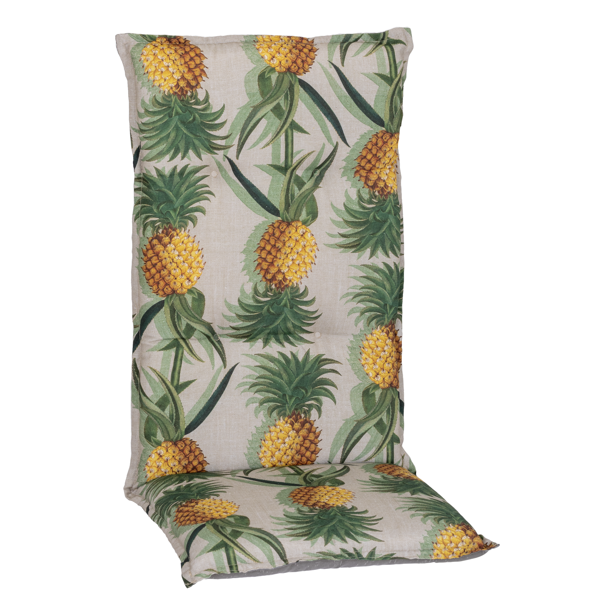 Hochlehner-Auflagen-Set 'Turin' grün/gelb 46 x 118 x 8 cm 4 Stück