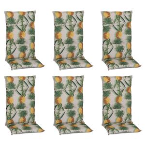 Hochlehner-Auflagen-Set 'Turin' grün/gelb 46 x 118 x 8 cm 6 Stück
