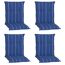 Niedriglehner-Auflagenset 'Tovarnik' blau 46 x 98 x 8 cm 4 Stück