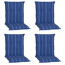 Niedriglehner-Auflagen-Set 'Turin' blau 46 x 98 x 8 cm 4 Stück