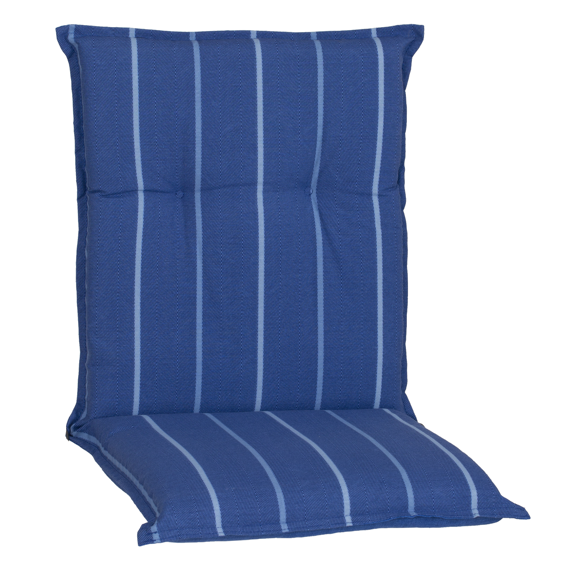 Niedriglehner-Auflagen-Set 'Turin' blau 46 x 98 x 8 cm 4 Stück