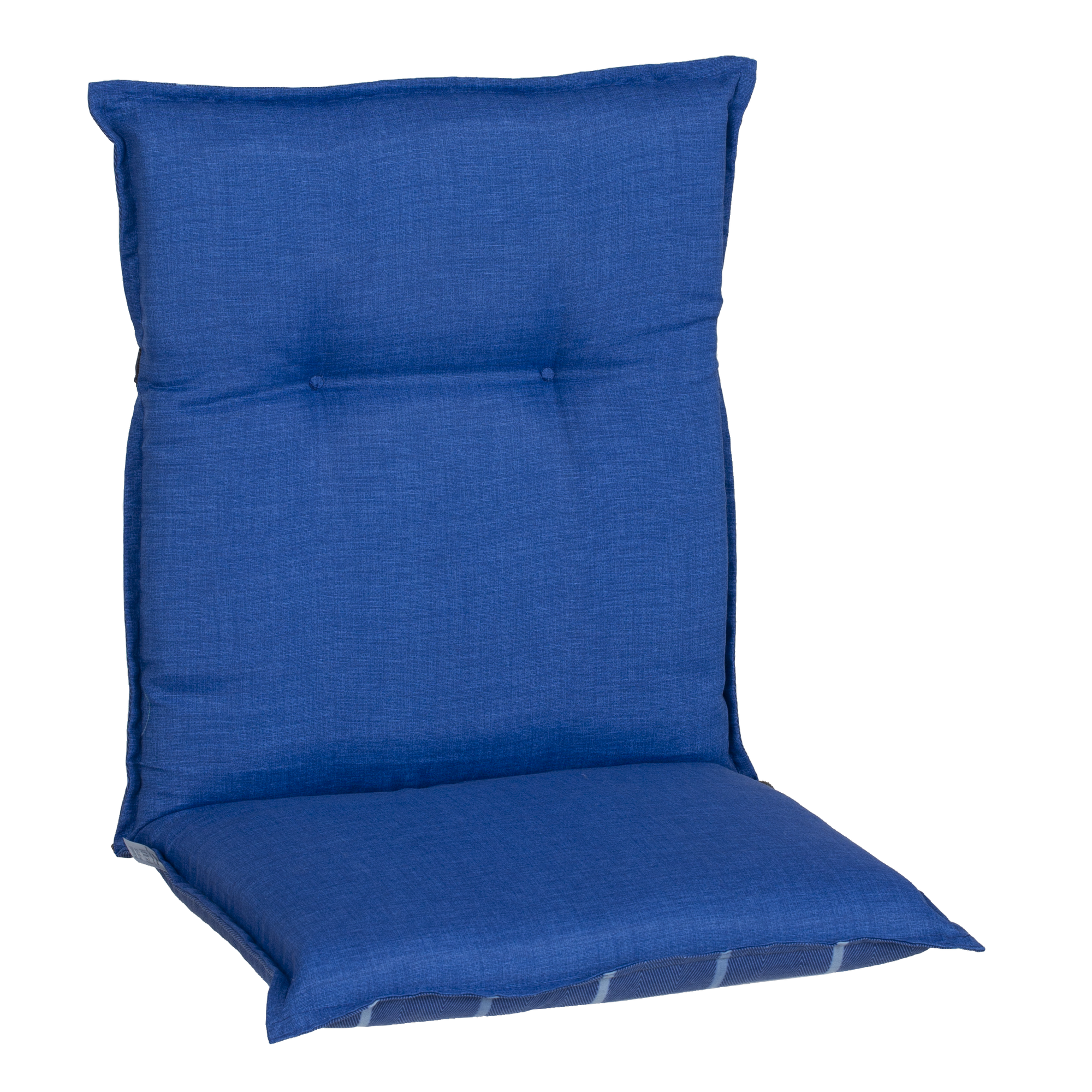 Niedriglehner-Auflagen-Set 'Turin' blau 46 x 98 x 8 cm 4 Stück