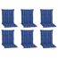 Niedriglehner-Auflagenset 'Tovarnik' blau 46 x 98 x 8 cm 6 Stück