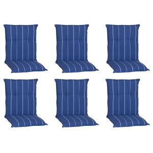Niedriglehner-Auflagen-Set 'Turin' blau 46 x 98 x 8 cm 6 Stück
