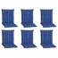 Niedriglehner-Auflagen-Set 'Turin' blau 46 x 98 x 8 cm 6 Stück