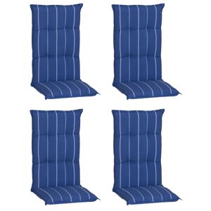 Hochlehner-Auflagen-Set 'Turin' blau 46 x 118 x 8 cm 4 Stück