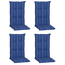 Hochlehner-Auflagen-Set 'Turin' blau 46 x 118 x 8 cm 4 Stück