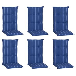 Hochlehner-Auflagen-Set 'Turin' blau 46 x 118 x 8 cm 6 Stück