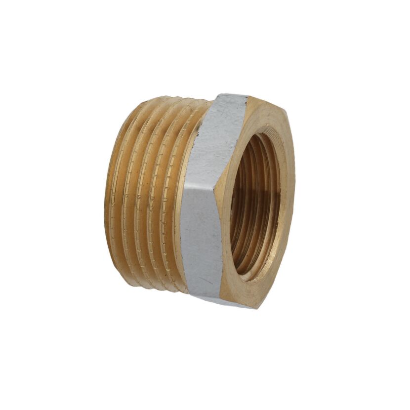 Reduzierstück Messing verchromt 1/2" AG x 3/8" IG
