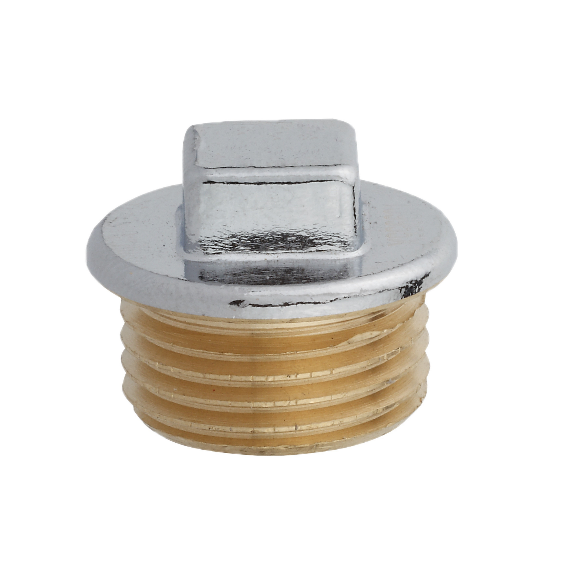 Stopfen Messing verchromt 1/2" AG