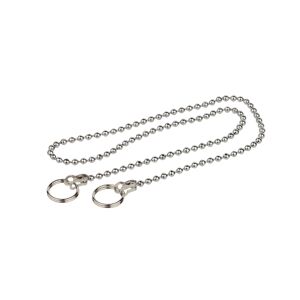 Ventilkette verchromt 30 cm, mit 2 Ringen