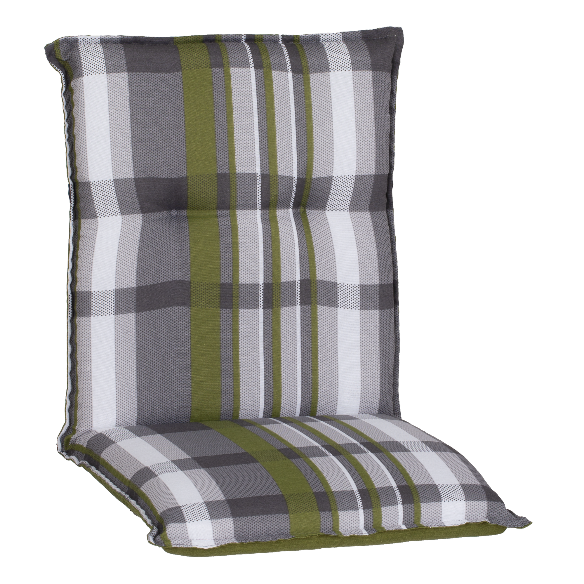 Niedriglehner-Auflagen-Set 'Turin' grün 46 x 98 x 8 cm 4 Stück