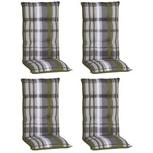 Hochlehner-Auflagen-Set 'Turin' grün 46 x 118 x 8 cm 4 Stück