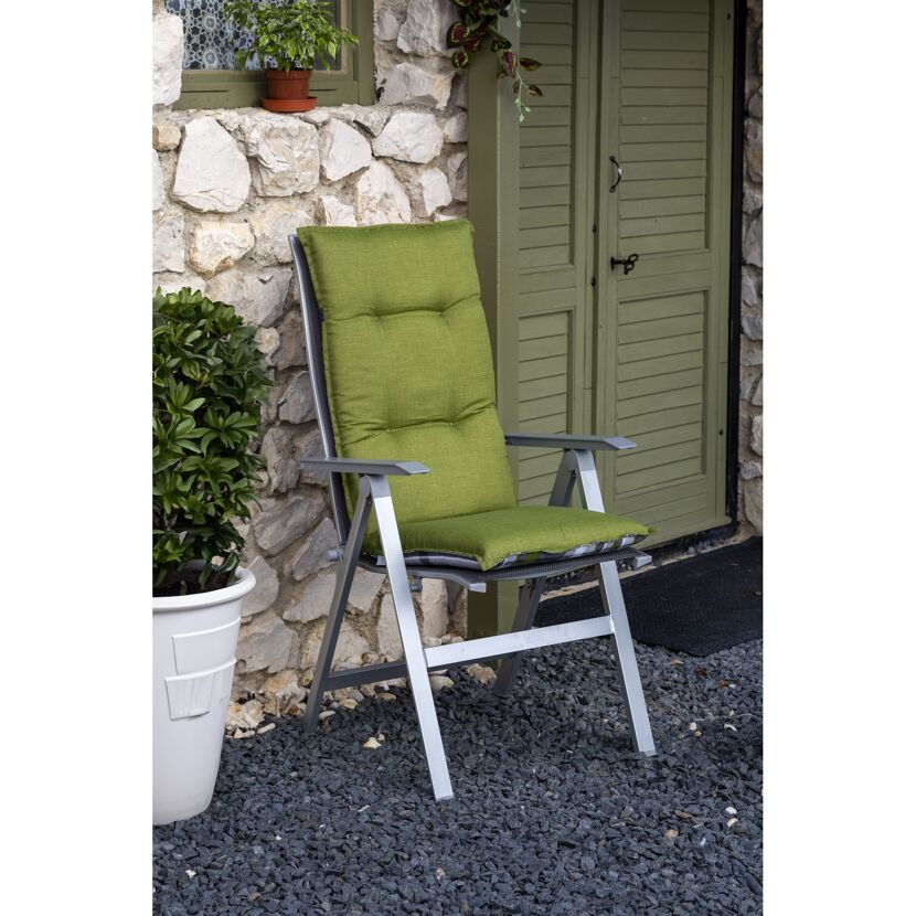 Hochlehner-Auflagenset 'Tirana' grün 46 x 118 x 8 cm 4 Stück