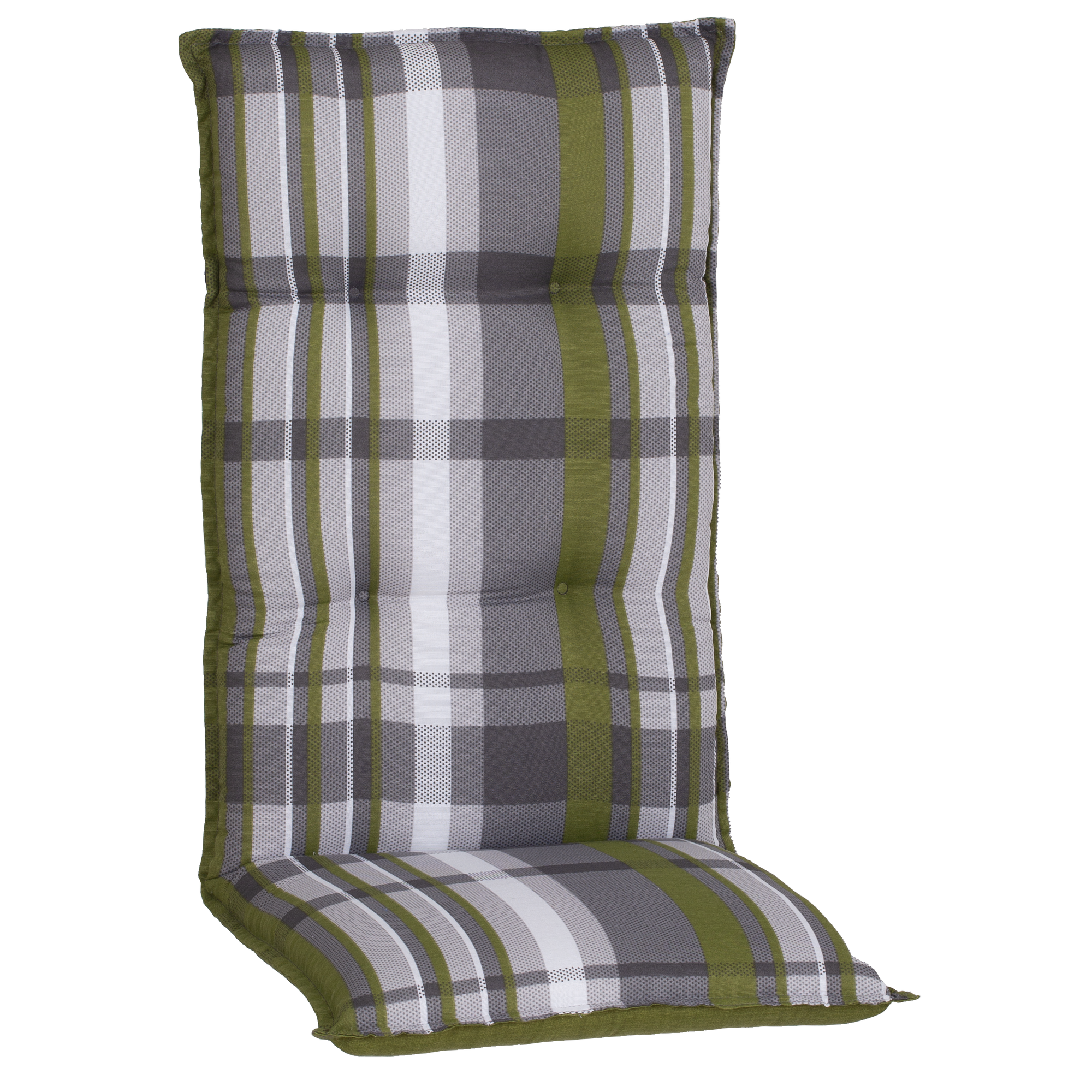 Hochlehner-Auflagen-Set 'Turin' grün 46 x 118 x 8 cm 4 Stück