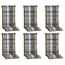 Hochlehner-Auflagen-Set 'Turin' grün 46 x 118 x 8 cm 6 Stück