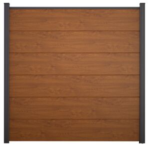 Steckzaun 'BasicLine' Eichefarben braun 180 x 180 cm