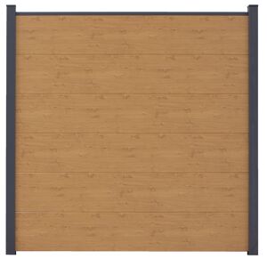 Steckzaun 'BasicLine' Eichefarben/natur 180 x 180 cm