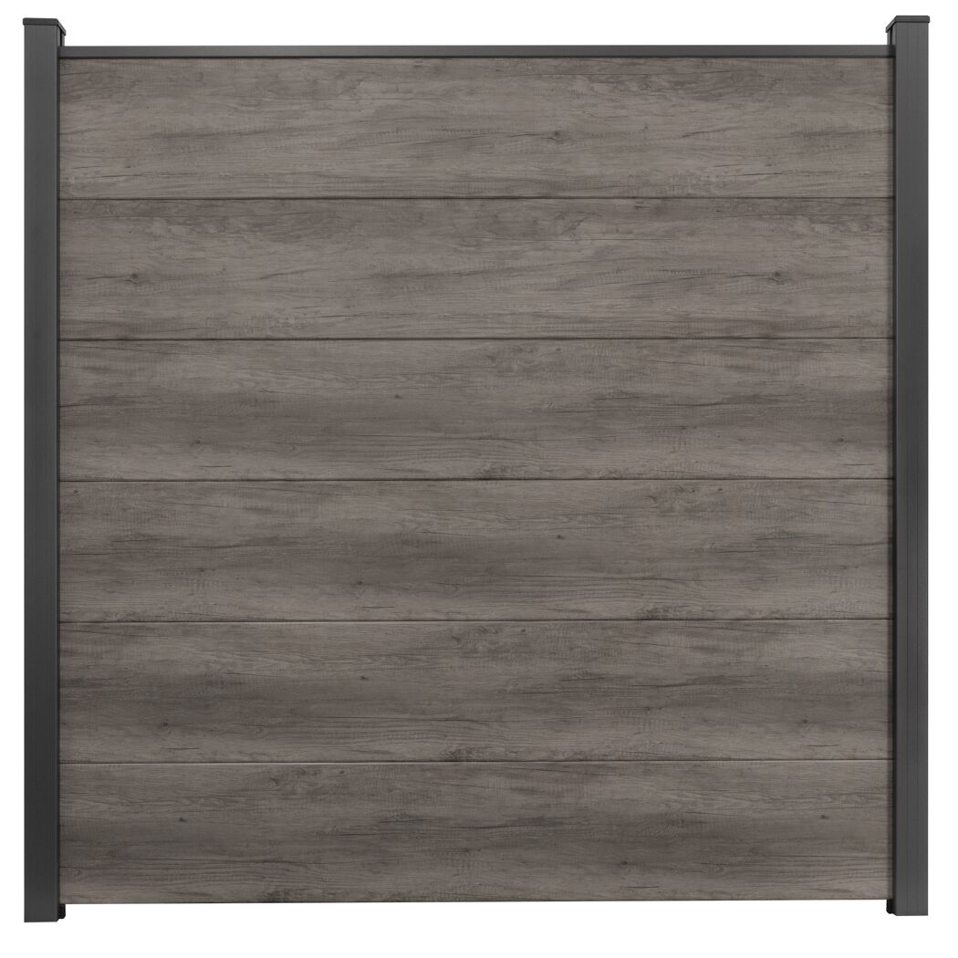Steckzaun 'BasicLine' Eichefarben dunkel 180 x 180 cm